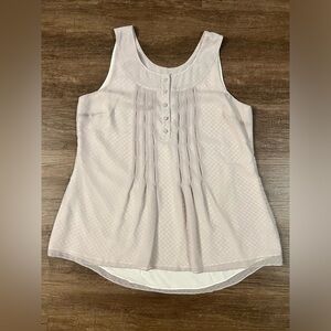 Soft Surroundings Top Layering‎ Tank Pleated Stretch Womens Large Lilac H42